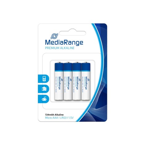 BATTERY ALKALINE AAA 1.5V/4PCS MRBAT101 MEDIARANGE