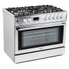 Gas-electric Cooker Ravanson KWGE-K90 Cheff Modern (silver)