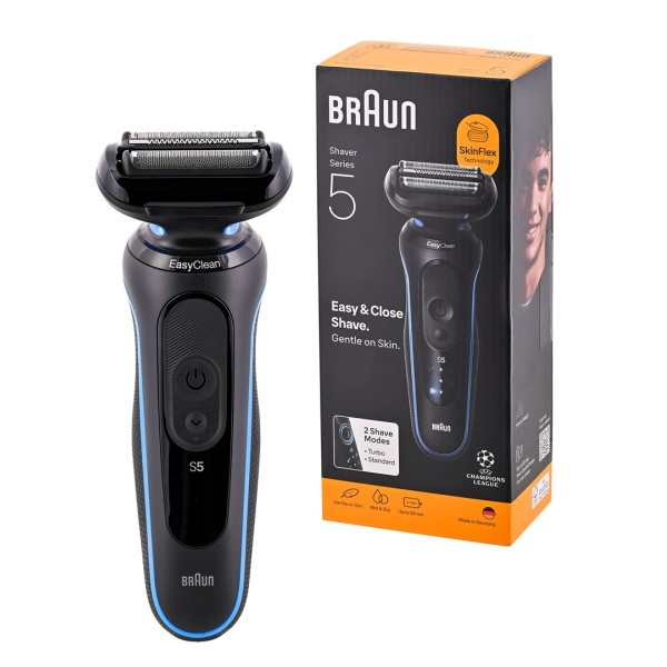Braun 52-B1000s Series 5 Shaver, Black/Blue