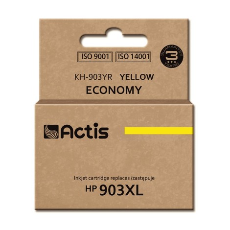 Actis KH-903YR ink (replacement for HP 903XL T6M11AE; Standard; 12 ml; yellow) - New Chip