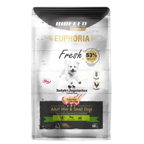 EUPHORIA Fresh Adult Turkey with lamb XS/S - dry dog food - 50g