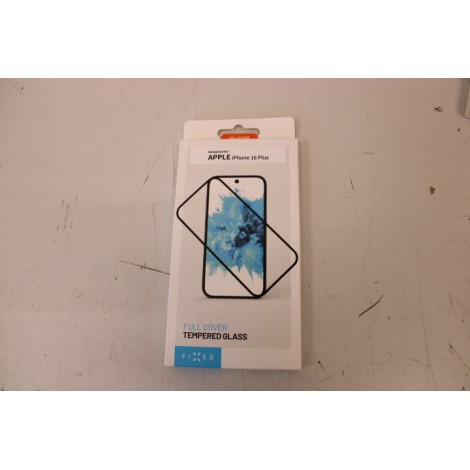 SALE OUT. FIXED Full Cover 2,5D Tempered Glass for Apple iPhone 16 Plus, black | Fixed | Full Cover 2.5D | Apple | iPhone 16 Plus | Tempered Glass | Black | DAMAGED PACKAGING, DEMO | Screen Protector