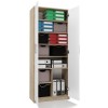 Filing cabinet OLIV 2D 74x35x180 cm, Sonoma/White