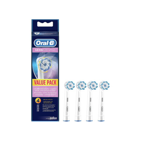 Oral-B | Replaceable toothbrush heads | EB60-4 Sensi UltraThin | Heads | For adults | Number of brush heads included 4 | Number of teeth brushing modes Does not apply | White