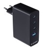 CHARGER USB 100W 4PORT GAN/TA-UC-PDQC100LCD-01-BK GEMBIRD