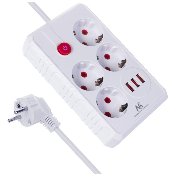 Maclean power strip, 4-socket extension cable ...