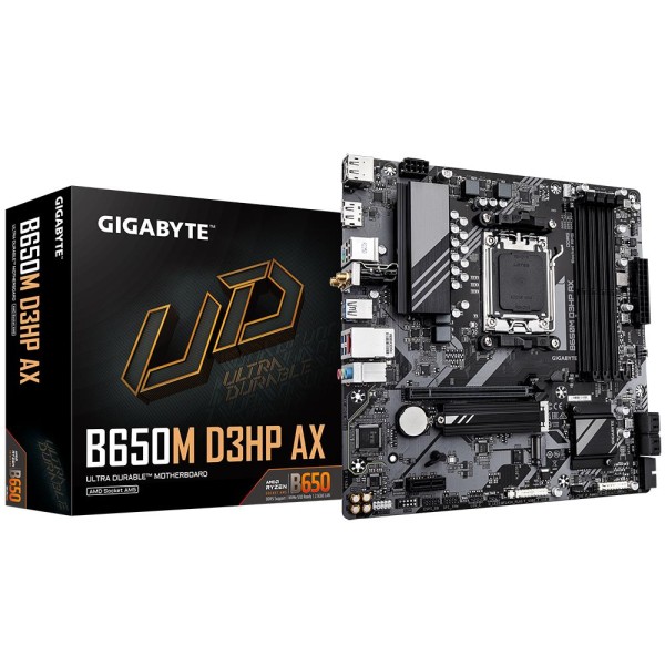 Mainboard|GIGABYTE|AMD B650|SAM5|Micro-ATX|Memory DDR5|Memory slots 4|1xPCI-Express 16x|1xPCI-Express ...