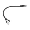 Lanberg Patchcord CAT.5E UTP 0.25M black fluke passed