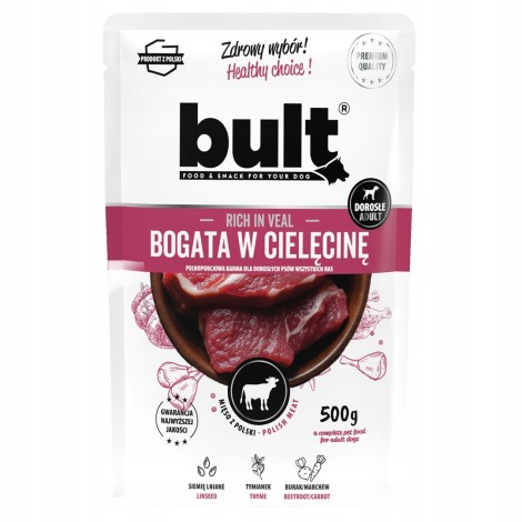 BULT Saszetka mielonka bogata w cielęcinę karma mokra dla psa 500g