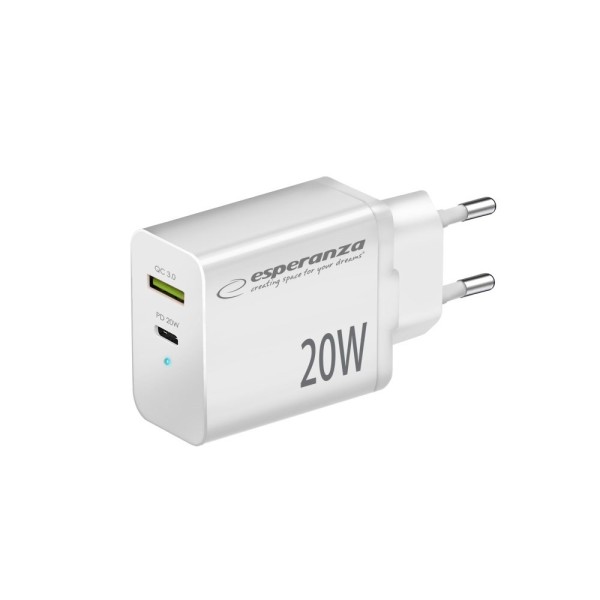 Esperanza EZC105W mains charger 20W White