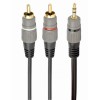 CABLE AUDIO 3.5MM TO 2RCA 2.5M/GOLD CCA-352-2.5M GEMBIRD