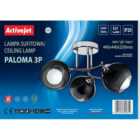 Lampa wisząca Activejet AJE-PALOMA 3P E27 3x40W