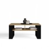 MODERN 2P SLIM ARTISAN COFFEE TABLE WITH BLACK LEGS