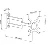 Techly 19-37" Wall Bracket for LED LCD TV Tilt 3 Joints Black" ICA-LCD 2903