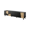 RTV cabinet ETNA 200x42x52 black matt + oak craft