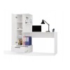Cosmo Desk + Bookcase Set, White