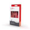 Gembird | Porto earphones with microphone and volume control with flat cable | Built-in microphone | 3.5 mm | Red/Black