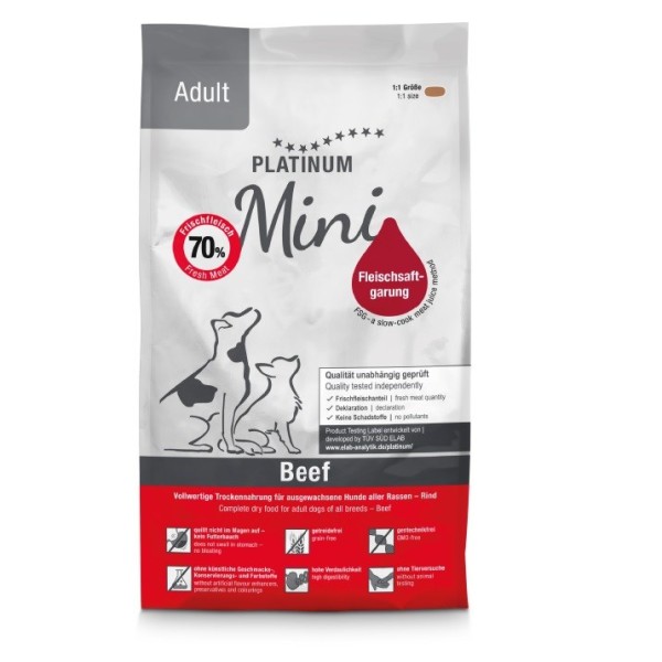 PLATINUM Adult Beef Mini - semi-moist ...