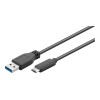 Goobay 71221 USB-C to USB A 3.0 cable, black, 2m | Goobay | USB-C to USB-A USB-C male | USB 3.0 male (type A)