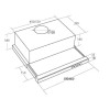 Akpo WK-7 Light 50 cooker hood Semi built-in (pull out) Stainless steel