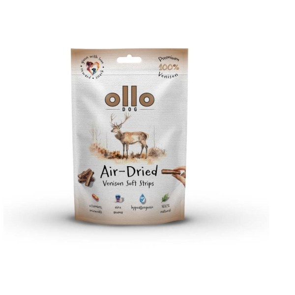 OLLO Air-Dried Venison strips - dog ...