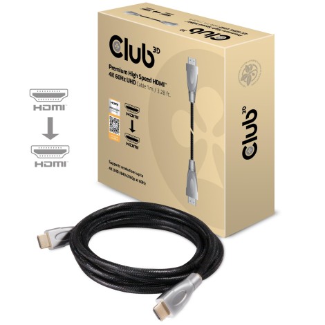 CABLE HDMI TO HDMI 1M/M/M CAC-1311 CLUB3D