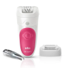 Braun | Epilator | Silk-épil 5 SE5500 | Operating time (max) 30 min | Bulb lifetime (flashes) Not applicable | Number of power levels 1 | Wet & Dry | White/Pink