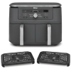 Ninja DZ400EU fryer Double 9.5 L Stand-alone 2470 W Hot air fryer Grey