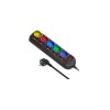 Maclean MCE204M power extension 1.5 m 5 AC outlet(s) Indoor Black, Multicolour