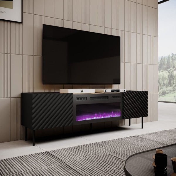 RTV cabinet with electric fireplace ONDA ...