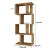 Bookcase FIESTA 4P 59.5x30x140 cm, artisan oak