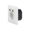 Digitus Safety socket for flush mounting with 2 USB ports | DA-70613