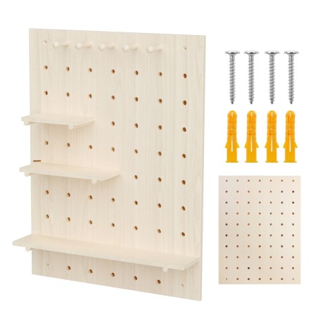 Maclean wooden board organizer, light wood color, 60x80 cm, max. 20 kg, MC-131 WD