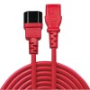 CABLE POWER IEC EXTENSION 0.5M/RED 30476 LINDY