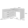 Topeshop DANY BIEL KPL computer desk White