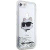Karl Lagerfeld KLHCI8LNCHCS iPhone 7/8/ SE 2020 / SE 2022 silver/silver hardcase Glitter Choupette Head | Karl Lagerfeld