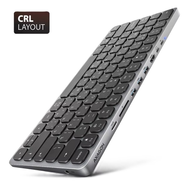 AXAGON HMC-KB keyboard USB-C 5Gbps with ...