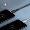 AXAGON BUCM-AM10AB HQ cable USB-C <-> USB-A, 1m, USB 2.0, 3A, ALU, braid, black