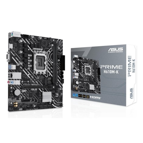 Mainboard|ASUS|Intel H610|LGA1700|Micro-ATX|Memory DDR5|Memory slots 2|1xPCI-Express 3.0 1x|1xPCI-Express 4.0 16x|1xM.2|1x15pin D-sub|1xHDMI|4xUSB 2.0|2xUSB 3.2|1xPS/2|1xRJ45|3xAudio port|PRIMEH610M-K