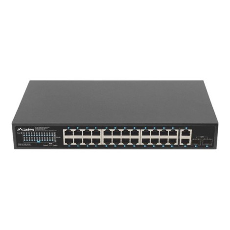 LANBERG switch PoE+ 24x 1GB 2x SFP 250W