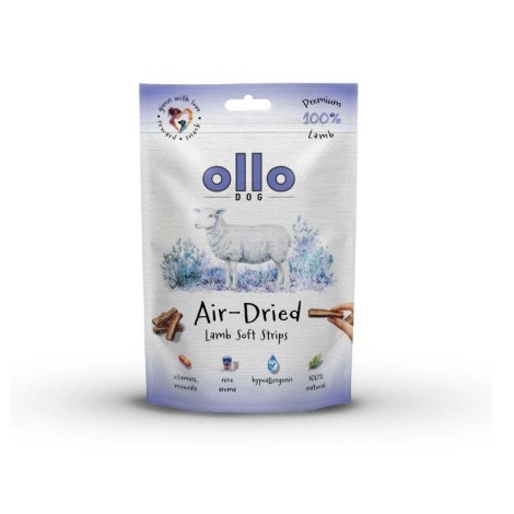 OLLO Air-Dried Lamb strips - dog treat - 80g
