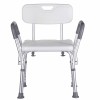 Shower stool with backrest and handles