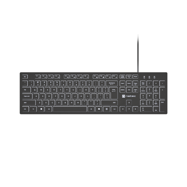 Natec Keyboard, Herring Glow, US, Backlit, ...