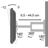 Techly 19-37" Wall Bracket for LED LCD TV Tilt 3 Joints Black" ICA-LCD 2903