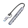 UNITEK HUB USB-A/C 7IN1USB-A PORTS 5GBPS