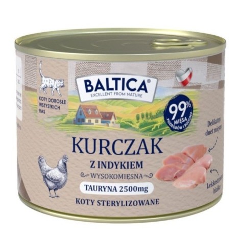 BALTICA SMAKI REGIONÓW Kot dorosły Kurczak z indykiem  185g