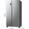 Gorenje NRR9185EAXL side-by-side refrigerator Freestanding 550 L E Silver