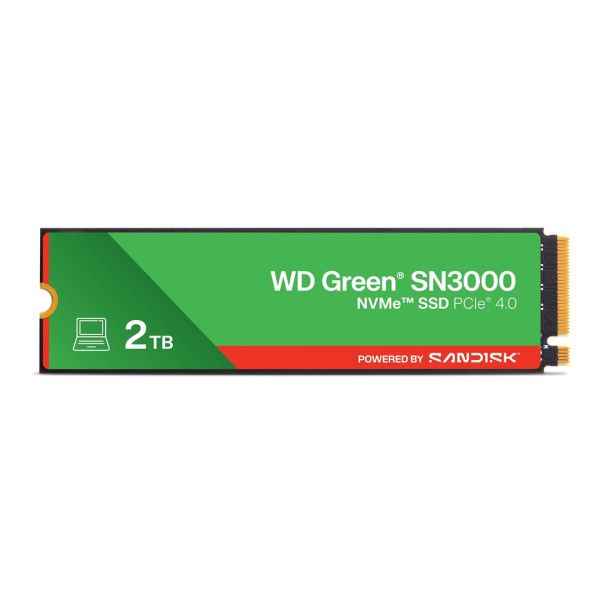 SSD|WESTERN DIGITAL|Green|2TB|M.2|PCIe Gen4|NVMe|Write speed 4200 MBytes/sec|Read ...