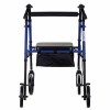 Lightweight aluminium four-wheel rehabilitation walker