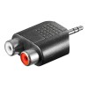 Goobay | RCA adapter. AUX jack 3.5 mm male to 2 stereo female | 11604